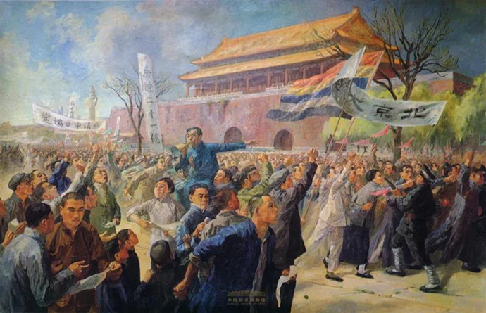 周令釗《五四運(yùn)動》油畫，1951年，中國國家博物館藏.jpg
